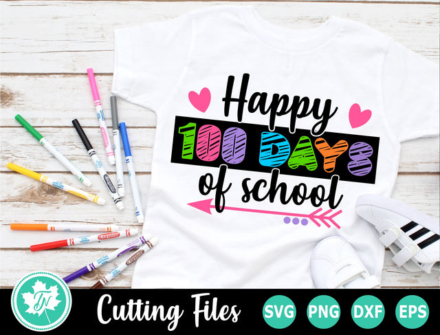 100 Days of School SVG | 100th Day SVG | Happy 100 Days of School SVG TrueNorthImagesCA 