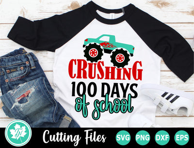 100 Days of School SVG | 100th Day SVG | Monster Truck SVG SVG TrueNorthImagesCA 