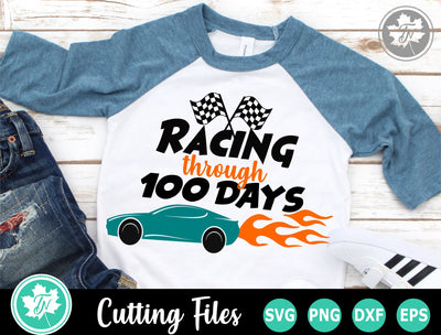 100 Days of School SVG | 100th Day SVG | Race Car SVG TrueNorthImagesCA 
