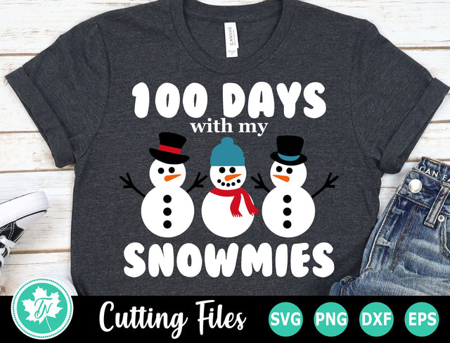 100 Days of School SVG | 100th Day SVG | Snowmies SVG SVG TrueNorthImagesCA 