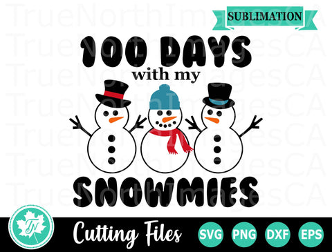 100 Days of School SVG | 100th Day SVG | Snowmies SVG SVG TrueNorthImagesCA 