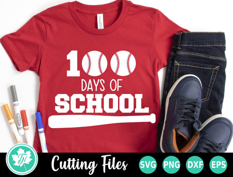 100 Days of School SVG | Baseball SVG SVG TrueNorthImagesCA 