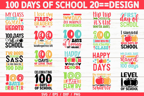 100 Days of School SVG Bundle Cut File SVG akazaddesign 