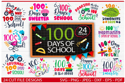 100 Days of School SVG Bundle For Teachers and Students SVG TatiStudio 