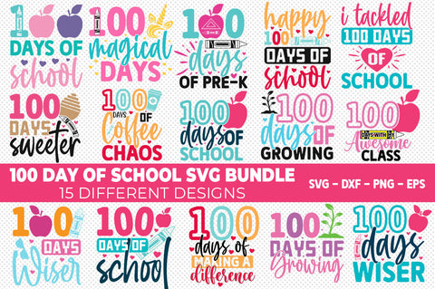 100 Days Of School SVG Bundle SVG fokiira 