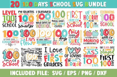 100 Days of School SVG Bundle SVG SH_Tee store 