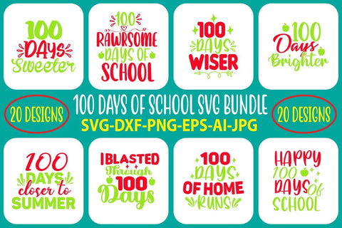 100 Days Of School SVG Bundle SVG Syaman 