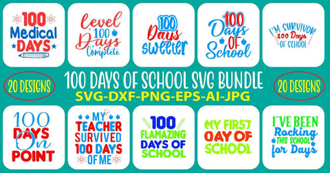 100 Days Of School SVG Bundle SVG Syaman 