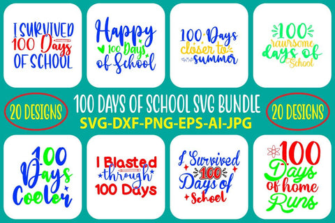 100 Days Of School SVG Bundle SVG Syaman 