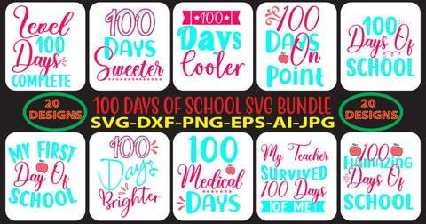 100 Days Of School SVG Bundle SVG Syaman 