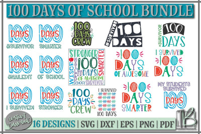 100 Days of School SVG File, 100 Days of School SVG Bundle SVG TB Designs 