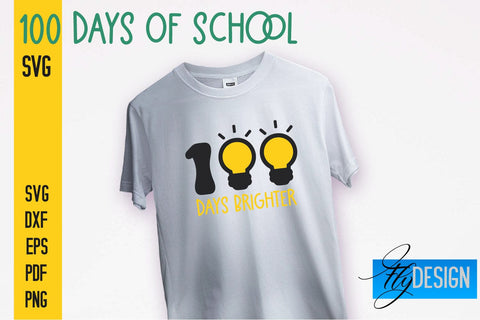 100 days of school SVG | Funny Quotes SVG Design | School SVG SVG Fly Design 