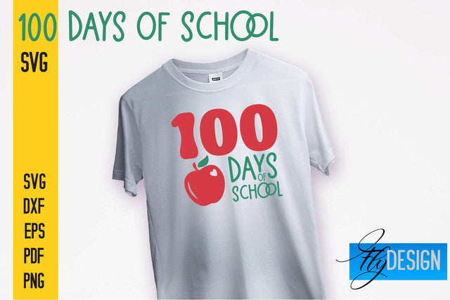 100 days of school SVG | Funny Quotes SVG Design | School SVG SVG Fly Design 