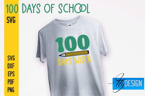 100 days of school SVG | Funny Quotes SVG Design | School SVG SVG Fly Design 