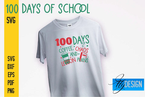 100 days of school SVG | Funny Quotes SVG Design | School SVG SVG Fly Design 