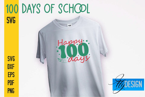 100 days of school SVG | Funny Quotes SVG Design | School SVG SVG Fly Design 