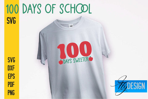 100 days of school SVG | Funny Quotes SVG Design | School SVG SVG Fly Design 