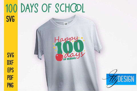 100 days of school SVG | Funny Quotes SVG Design | School SVG SVG Fly Design 