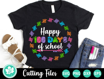 100 Days of School SVG | Happy 100 Days of School Tally SVG TrueNorthImagesCA 