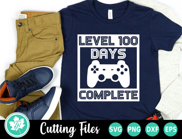 100 Days of School SVG | Level 100 Days Complete SVG TrueNorthImagesCA 