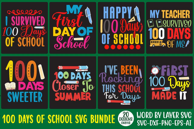 100 Days of School svg, Second Grade svg, 100th Day of School svg, 100 Days svg, Teacher svg, SVG Rafiqul20606 