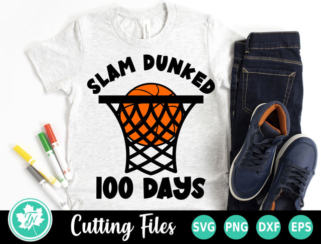 100 Days of School SVG | Slam Dunked 100 Days SVG SVG TrueNorthImagesCA 