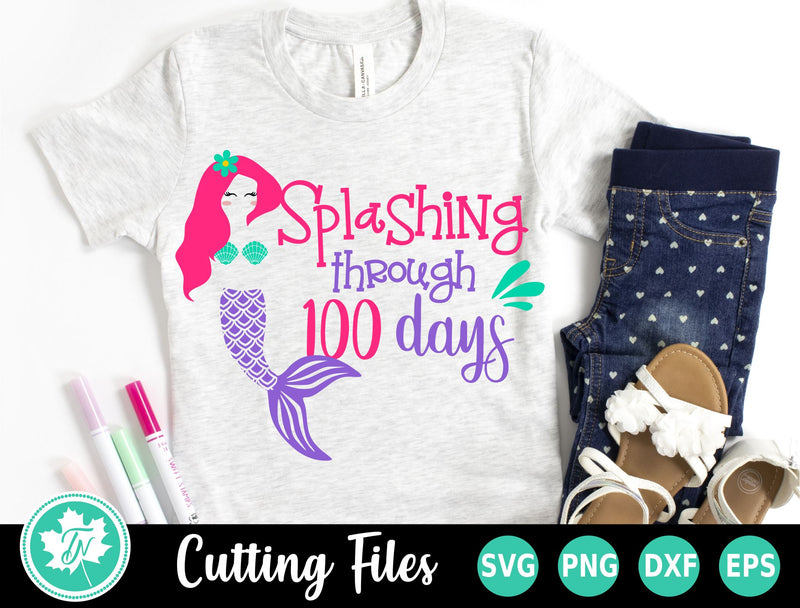 100 Days of School SVG | Splashing Through 100 Days SVG TrueNorthImagesCA 