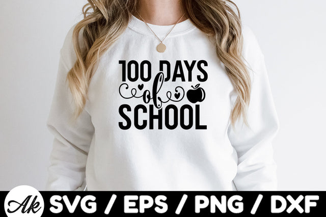 100 days of school svg SVG akazaddesign 