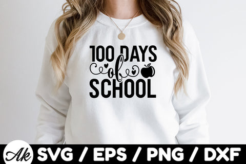 100 days of school svg SVG akazaddesign 