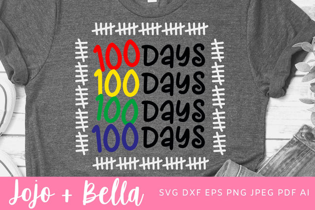 100 Days of School Svg, Teacher Svg, 100th Day of School Svg, School Svg, Kids Svg, Teacher, Svg Designs For Cricut, Sublimation Designs SVG Jojo&Bella 