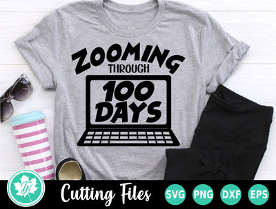 100 Days of School SVG | Zooming Through 100 Days SVG TrueNorthImagesCA 