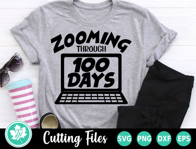 100 Days of School SVG | Zooming Through 100 Days SVG TrueNorthImagesCA 