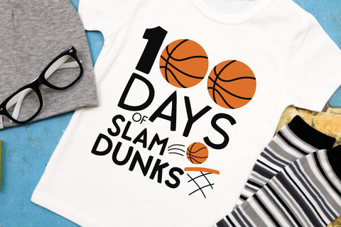 100 Days Of Slam Dunks Basketball SVG Morgan Day Designs 