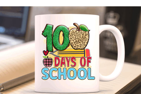 100 days of Sublimation PNG, 100 Days Of School Sublimation Design Sublimation Regulrcrative 