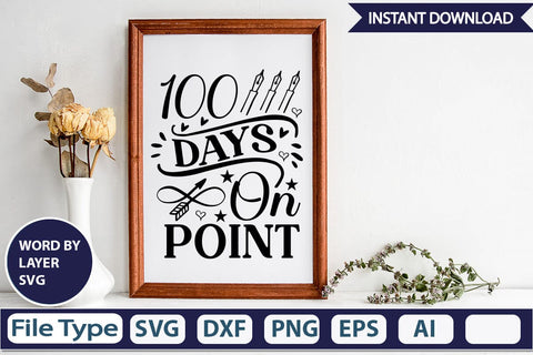 100 Days On Point SVGs,Quotes and Sayings,Food & Drink,On Sale, Print & Cut SVG DesignPlante 503 