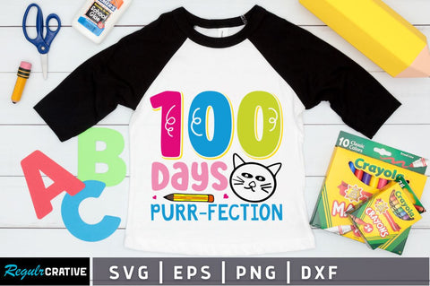 100 days purr-fection SVG SVG Regulrcrative 