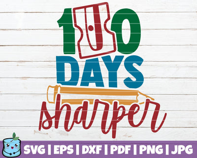 100 Days Sharper SVG MintyMarshmallows 