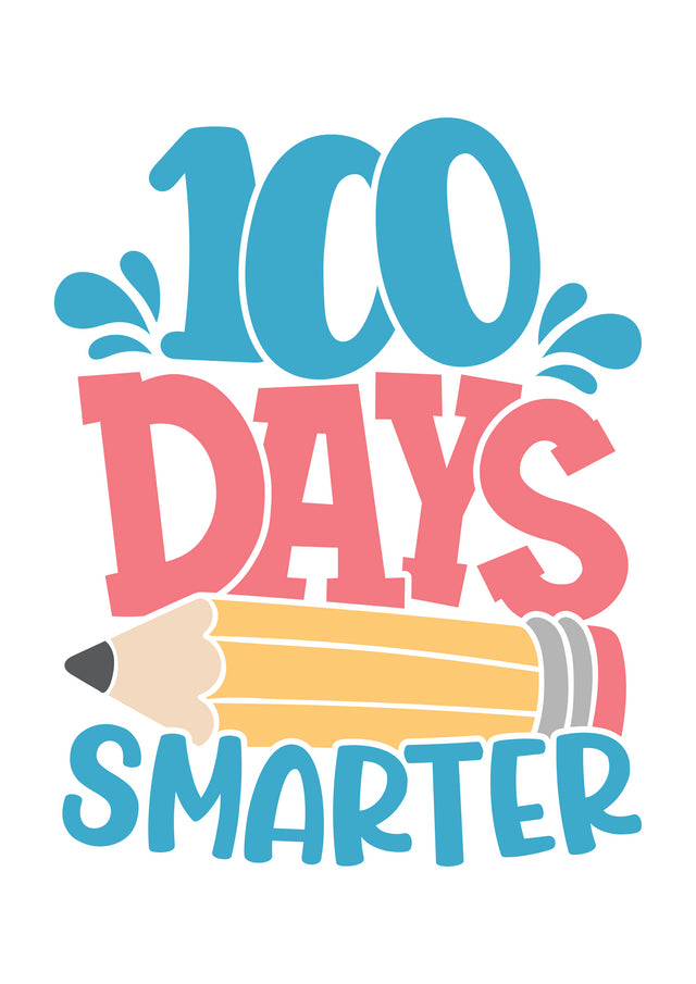 100 days smarter SVG | 100 days of school SVG SVG So Fontsy Design Shop 
