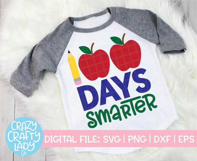 100 Days Smarter SVG Crazy Crafty Lady Co. 