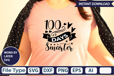 100 Days Smarter SVG Design SVGs,Quotes and Sayings,Food & Drink,On Sale, Print & Cut SVG DesignPlante 503 
