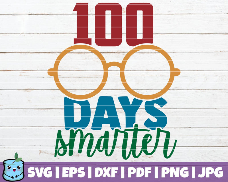 100 Days Smarter SVG MintyMarshmallows 