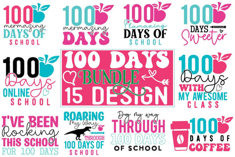 100 Days SVG Design Bundle SVG CraftingStudio 