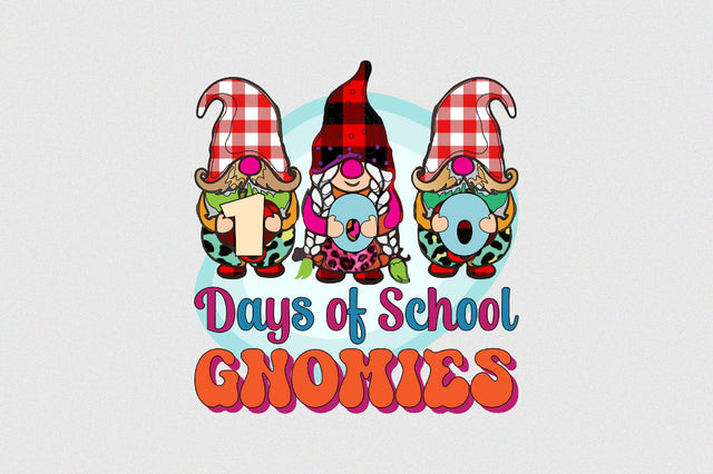 100 Days with My Gnomies Sublimation SVGArt 