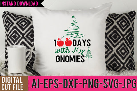 100 Days With My Gnomies SVG Cut File, Gnome SVG Bundle SVG BlackCatsMedia 