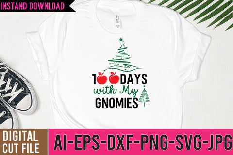100 Days With My Gnomies SVG Cut File, Gnome SVG Bundle SVG BlackCatsMedia 