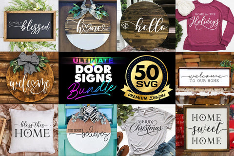 100 Door Signs MEGA Bundle | BEST SELLER | All year SVG SVG The Vintage Signs Shop 