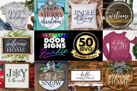 100 Door Signs MEGA Bundle | BEST SELLER | All year SVG SVG The Vintage Signs Shop 