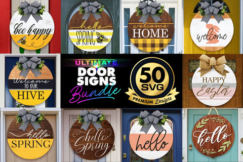 100 Door Signs MEGA Bundle | BEST SELLER | All year SVG SVG The Vintage Signs Shop 