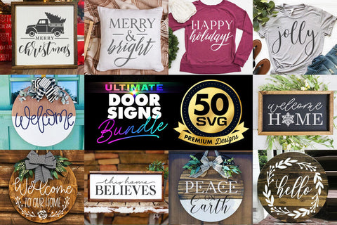 100 Door Signs MEGA Bundle | BEST SELLER | All year SVG SVG The Vintage Signs Shop 
