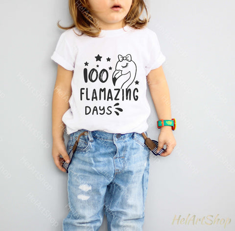 100 Flamazing Days SVG, 100th day svg, 100 days school svg SVG _HelArtShop_ 